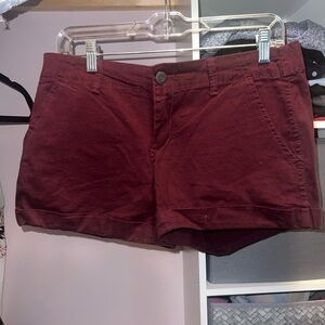 Aeropostale Red Bermuda Shorts Casual Cotton Blend
